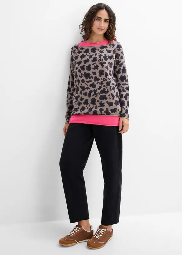 Pull et top avec coton (ens. 2 pces), bonprix