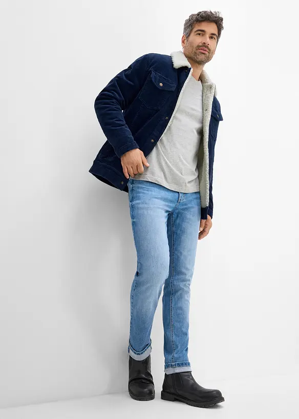 Cord-Winterjacke mit Teddyfutter, bonprix