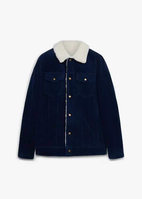 Cord-Winterjacke mit Teddyfutter, bonprix