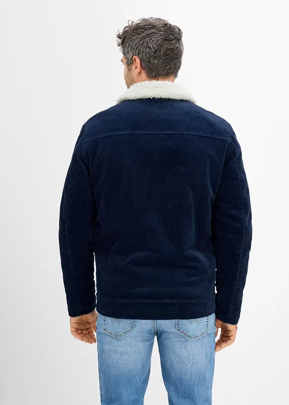 Cord-Winterjacke mit Teddyfutter, bonprix