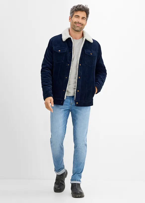 Cord-Winterjacke mit Teddyfutter, bonprix