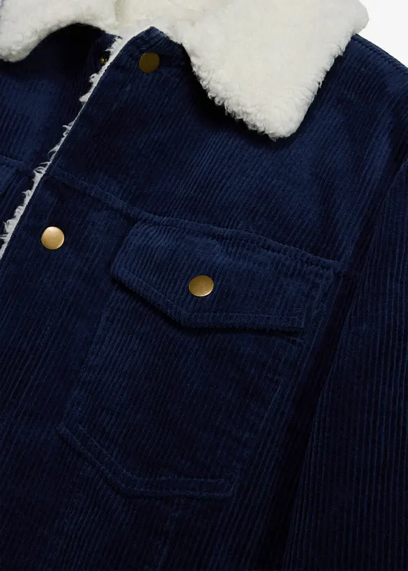 Cord-Winterjacke mit Teddyfutter, bonprix