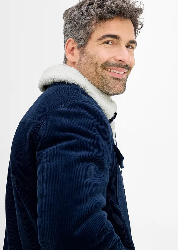 Cord-Winterjacke mit Teddyfutter, bonprix