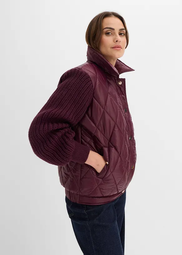 Stepp-Blouson mit Strick&auml;rmeln, bonprix