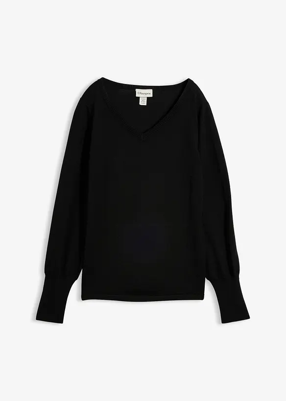 Pullover mit Ballon&auml;rmeln, bonprix