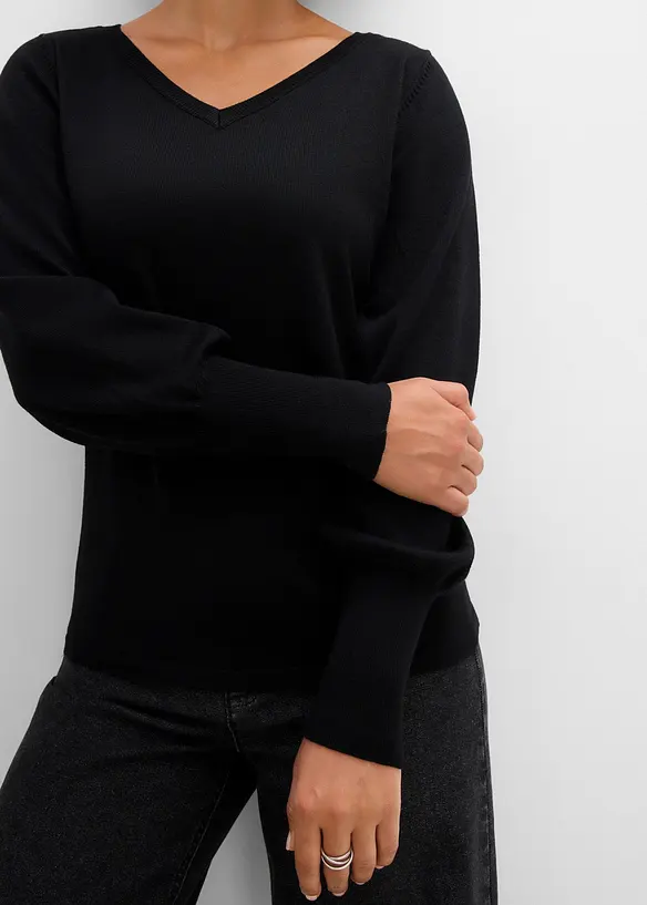 Pullover mit Ballon&auml;rmeln, bonprix