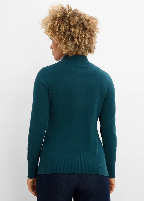 Feinstrickpullover mit recycelter Baumwolle, bonprix