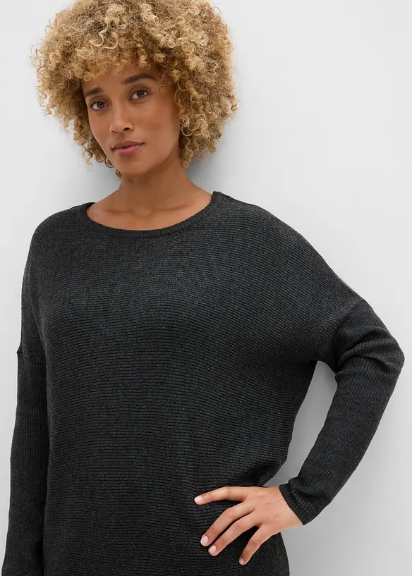Long-Pullover aus Viskose-Mix, bonprix