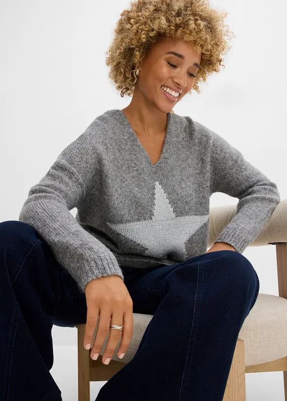 Pullover mit Stern, bonprix