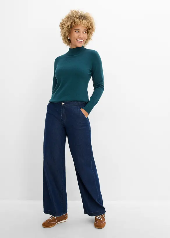 Feinstrickpullover mit recycelter Baumwolle, bonprix