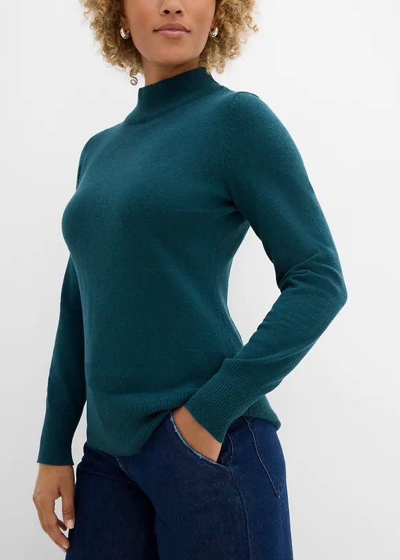 Feinstrickpullover mit recycelter Baumwolle, bonprix