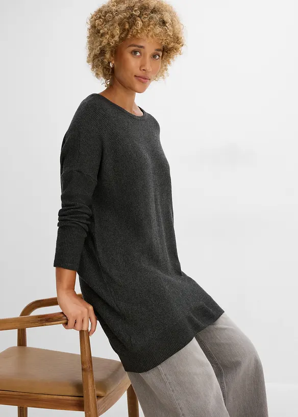 Long-Pullover aus Viskose-Mix, bonprix
