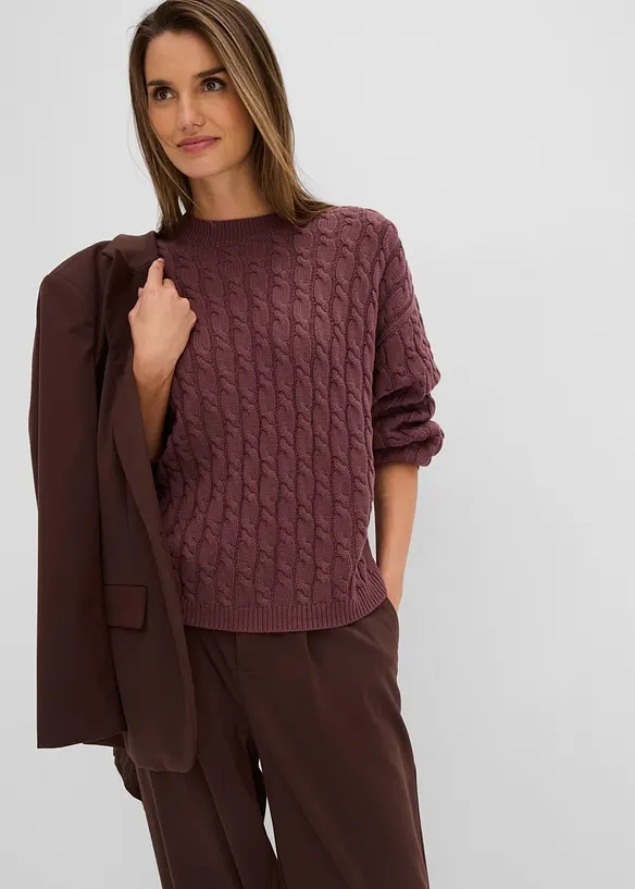 Pullover mit Zopfmuster, bonprix