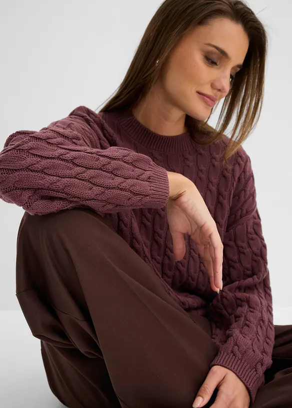 Pullover mit Zopfmuster, bonprix
