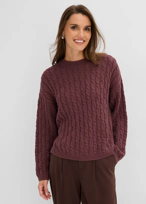 Pullover mit Zopfmuster, bonprix