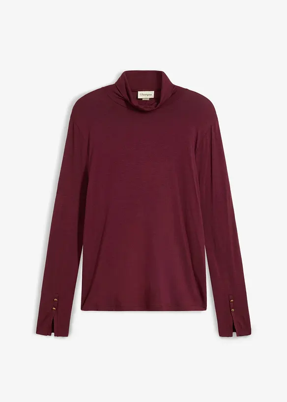 Rollkragenshirt mit dekorativen Kn&ouml;pfen, bonprix