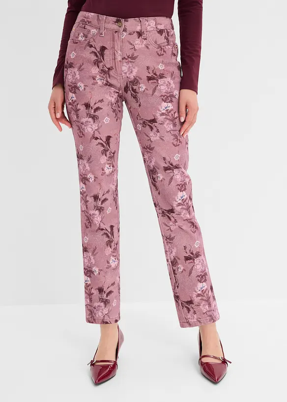 Twillhose mit Blumen-Design, bonprix