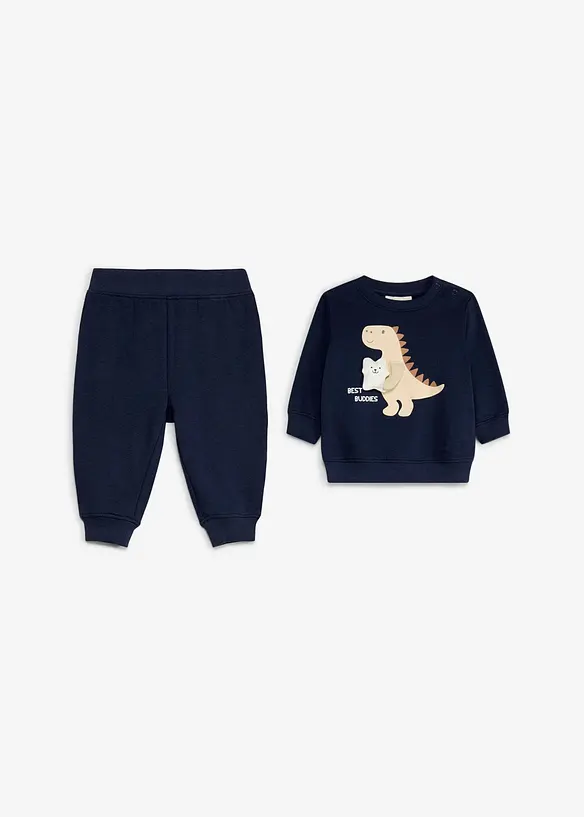 Sweat-shirt et pantalon 100% coton (ens. 2 pces), bonprix