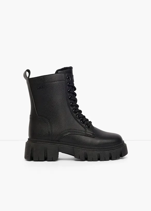 Boots lac&eacute;es Tom Tailor &agrave; semelle crant&eacute;e, Tom Tailor