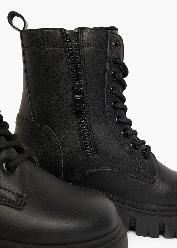 Boots lac&eacute;es Tom Tailor &agrave; semelle crant&eacute;e, Tom Tailor