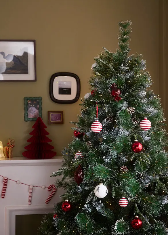 Sapin de No&euml;l LED avec neige artificielle, bonprix