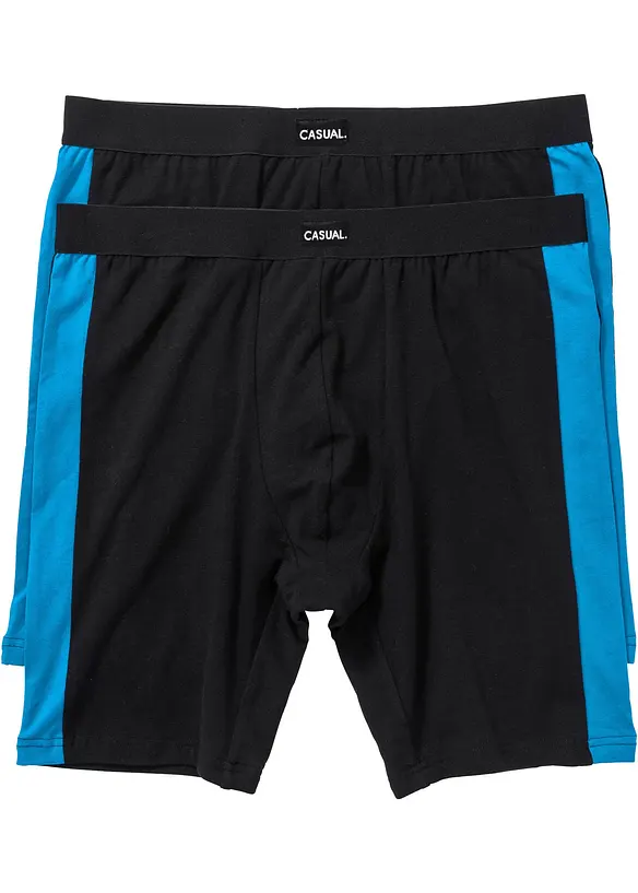 Lange Boxershorts eng mit Baumwolle (2er Pack), bonprix
