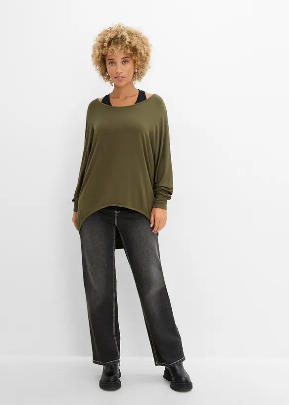 Longshirt mit Top aus Viskose-Mix, bonprix
