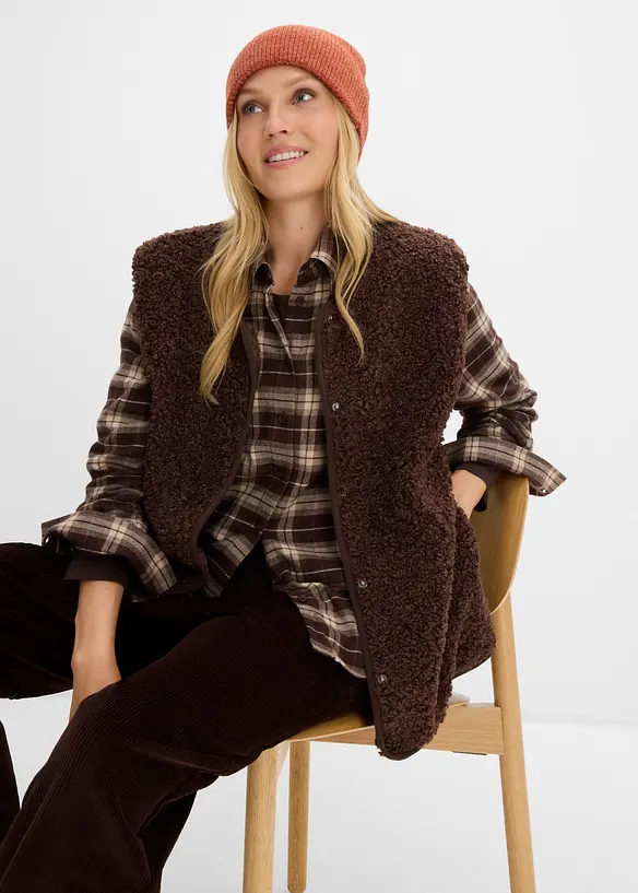 Gilet sans manches en sherpa, bonprix