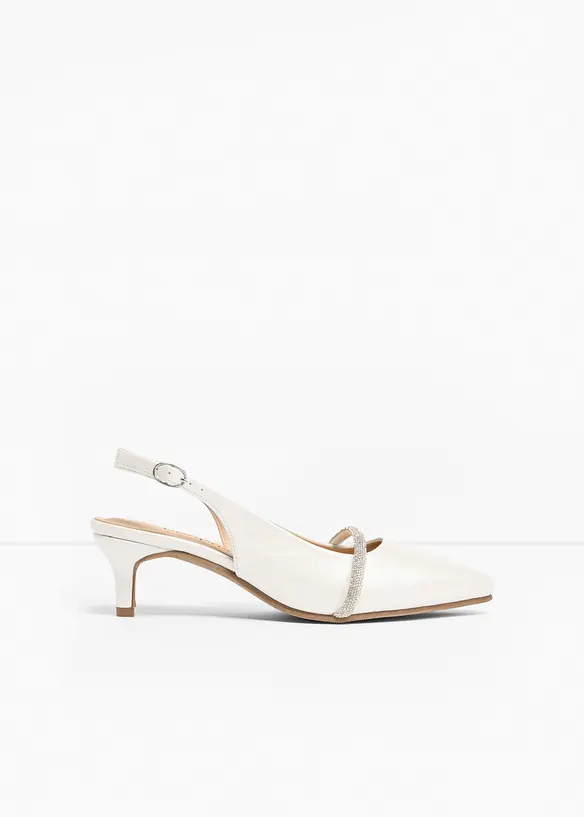 Slingpumps mit Glitzersteinen, bonprix