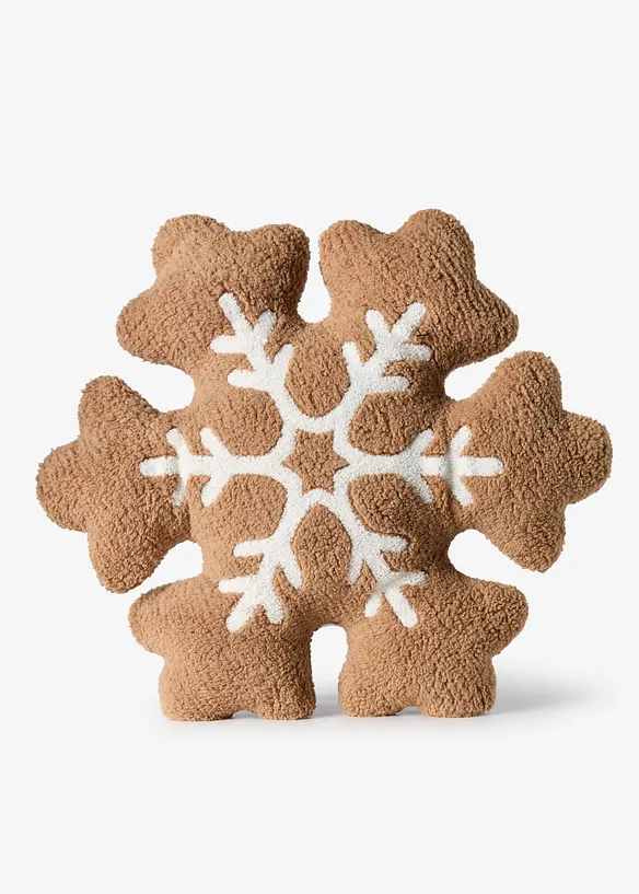 flauschiges Schneeflocke Dekokissen, bonprix