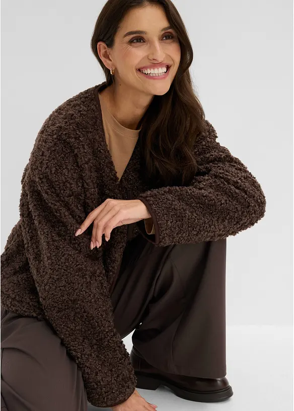 Veste en peluche, bonprix