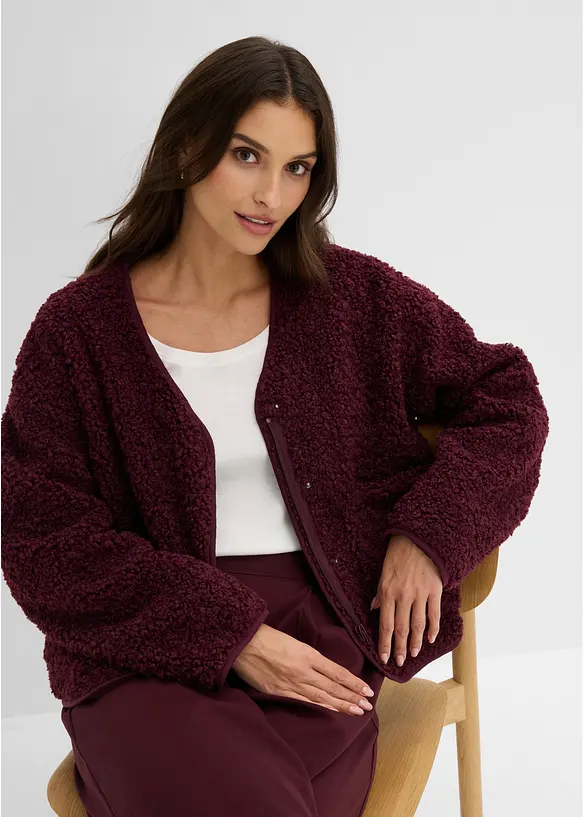 Veste en peluche, bonprix