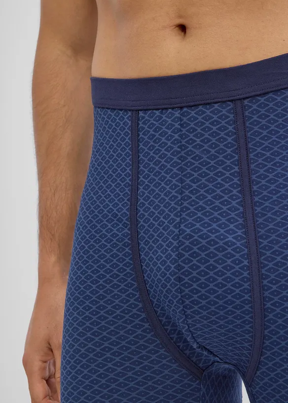Lot de 3 boxers mi-longs taille haute en coton doux, bonprix