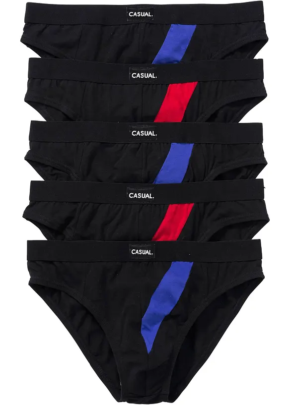Slip mit Baumwolle (5er Pack), bonprix