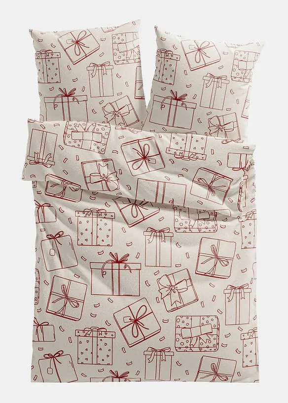 Parure de lit en flanelle de coton m&eacute;lang&eacute;, bonprix