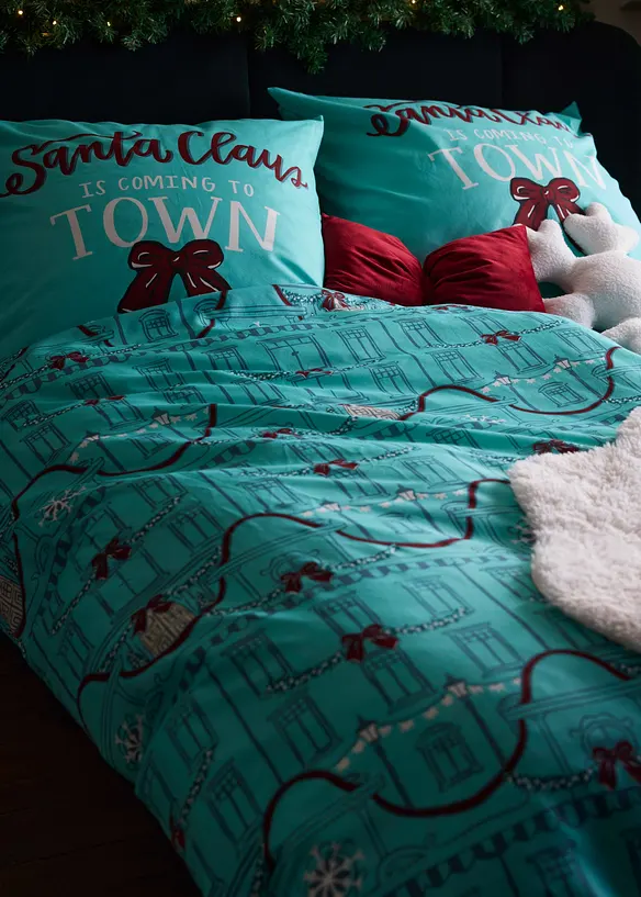 Parure de lit en coton m&eacute;lang&eacute;, bonprix