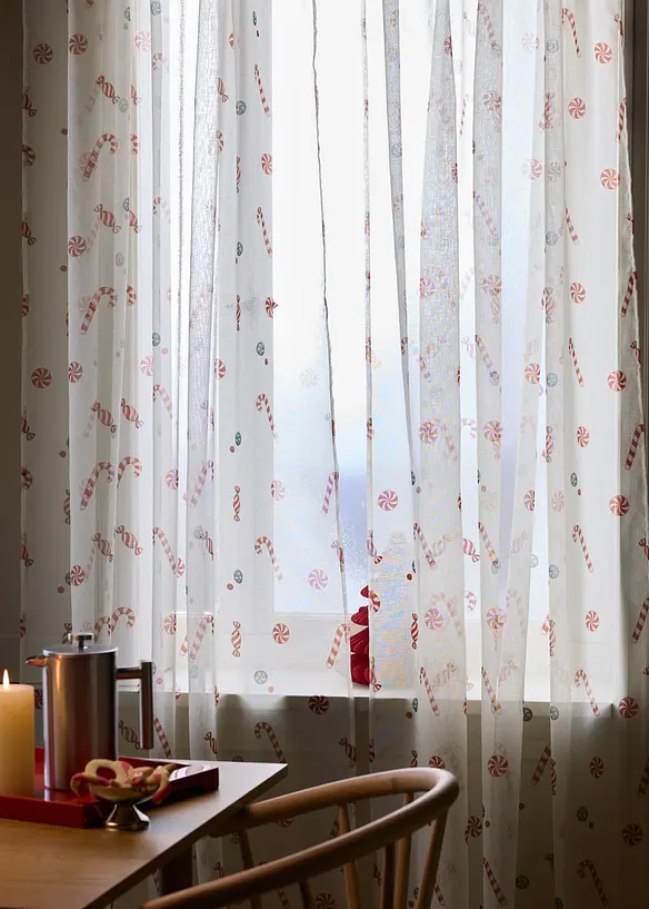 Voilage avec polyester recycl&eacute; (1 pce), bonprix
