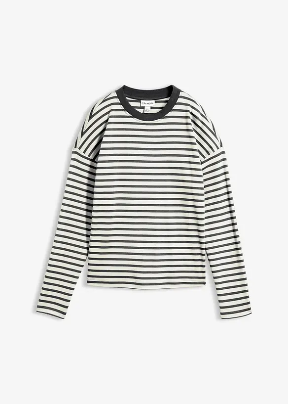 Langarmshirt aus schwerer&nbsp;Baumwolle, bonprix