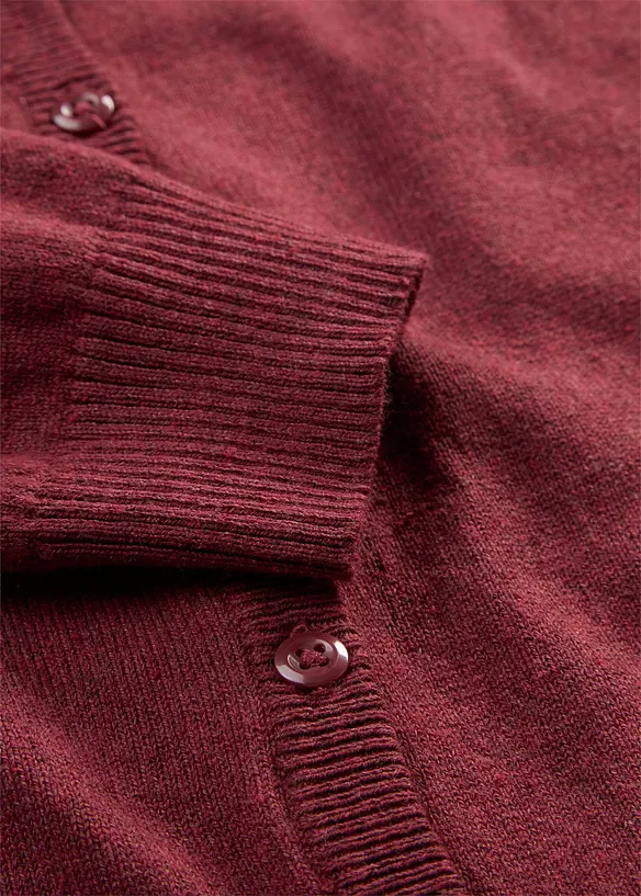 Gilet en fine maille, coton recycl&eacute; majoritaire, bonprix