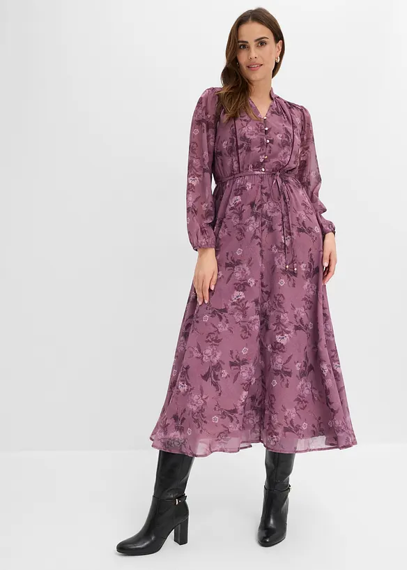 Midi-Chiffonkleid, bonprix