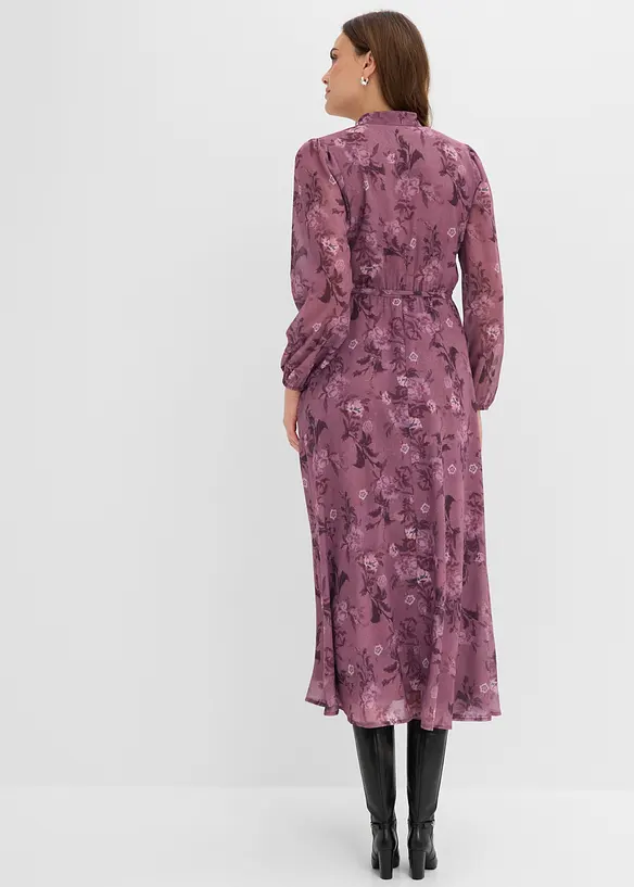 Midi-Chiffonkleid, bonprix