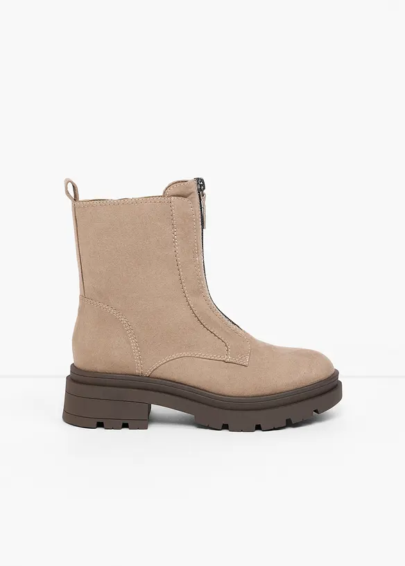 Boots &agrave; semelle crant&eacute;e, bonprix