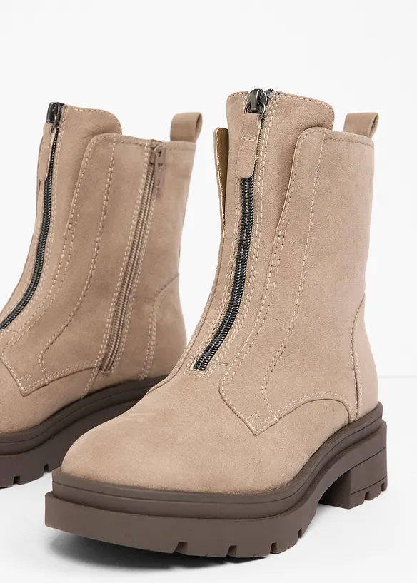 Boots &agrave; semelle crant&eacute;e, bonprix