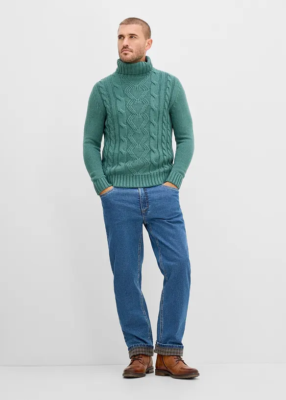 Thermo Classic-Fit Jeans mit kuscheligem Flanellfutter, Straight, bonprix