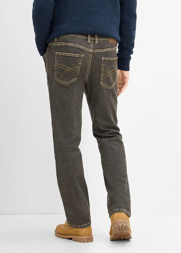 Jean Classic Fit, doublure chaude en flanelle, Straight, bonprix