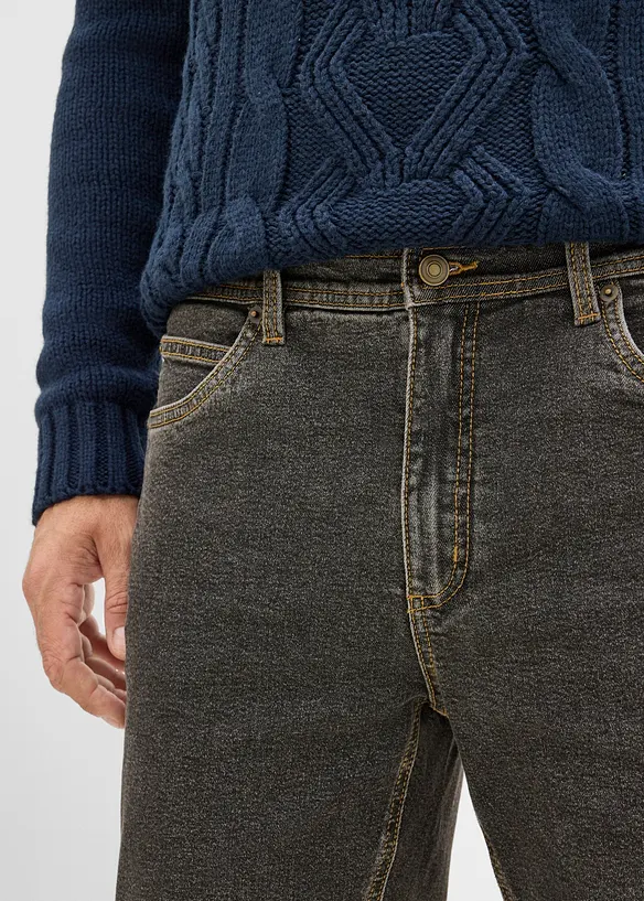 Jean Classic Fit, doublure chaude en flanelle, Straight, bonprix