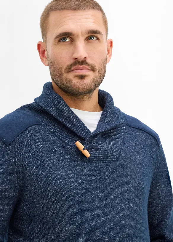 Pull en fine maille &agrave; col ch&acirc;le, bonprix