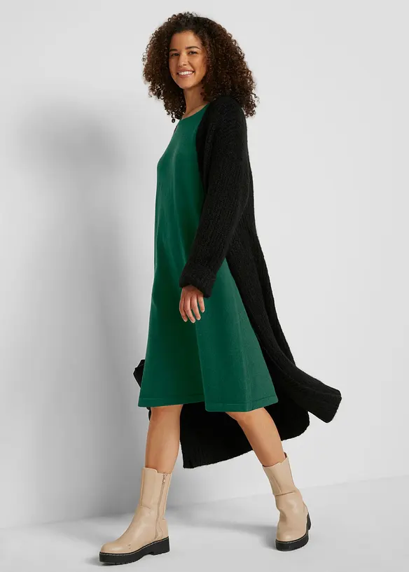 Robe en maille avec coton recycl&eacute;, bonprix