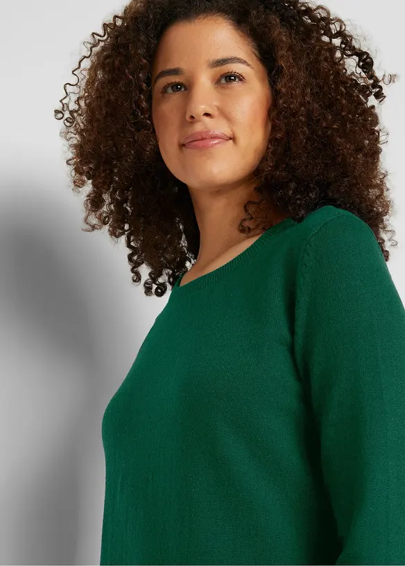 Robe en maille avec coton recycl&eacute;, bonprix