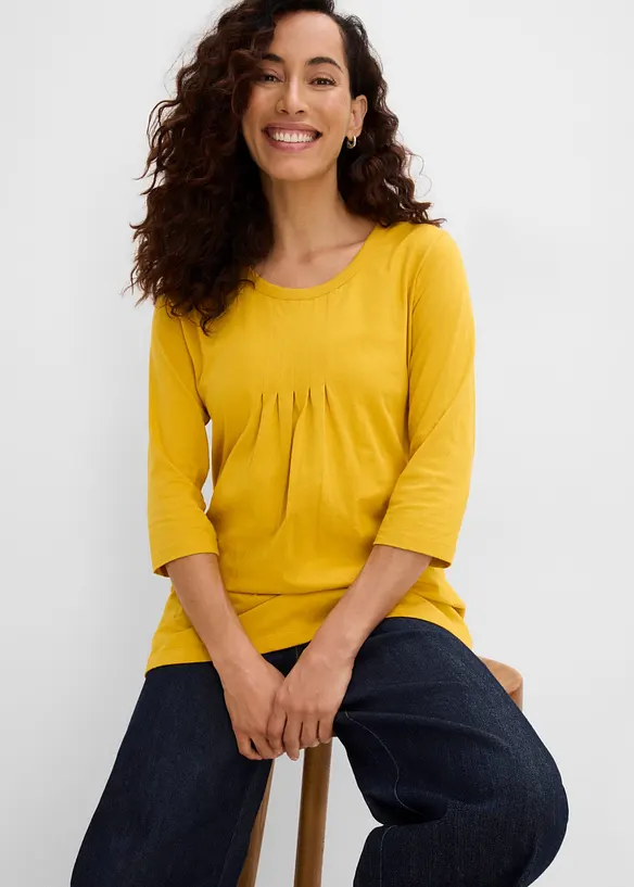 T-shirt long 100% coton, bonprix